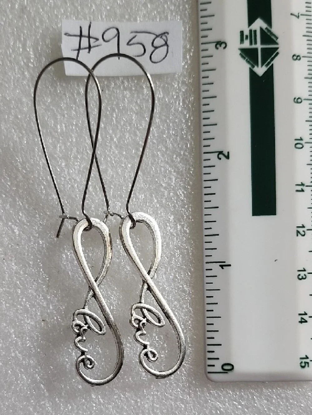 Hand Crafted Silver Infinity 'Love' Drop Earrings - Women Jewelry
